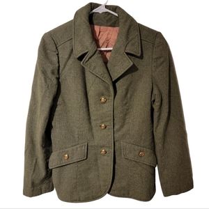 Vintage Blazer ILGWU Label 100% Pure Wool Mint Green Jacket 1970's